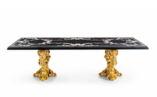 HIGHLY DECORATIVE BAROQUE STYLE GRAND RECEPTION TABLE