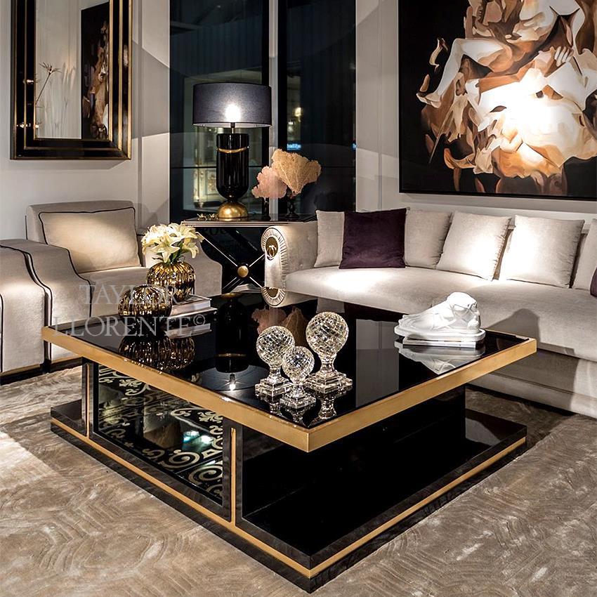 BLACK & GOLD COCKTAIL TABLE TAYLOR LLORENTE FURNITURE