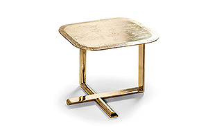 ARTISAN BRASS COCKTAIL SIDE TABLE