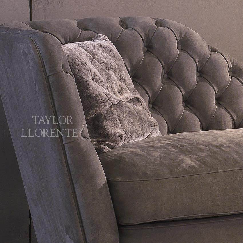 LEATHER CHAISE LONGUE UPHOLSTERED TAYLOR LLORENTE FURNITURE