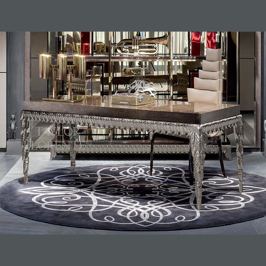 HIGH END LUXURY CONSOLE TABLE, Cast metal 'Acanthus' design TAYLOR LLORENTE FURNITURE