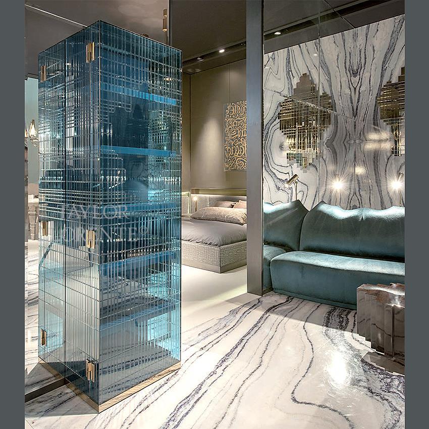 ENGRAVED BLUE GLASS PIX1003 TAYLOR LLORENTE FURNITURE