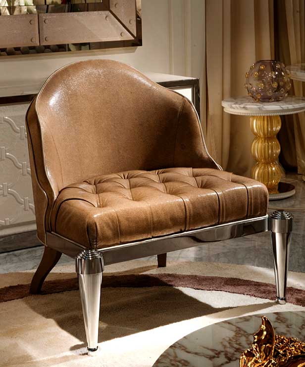 LUXURY ART DECO ARMCHAIR CHROME DECO CHAIRS Taylor Llorente Furniture