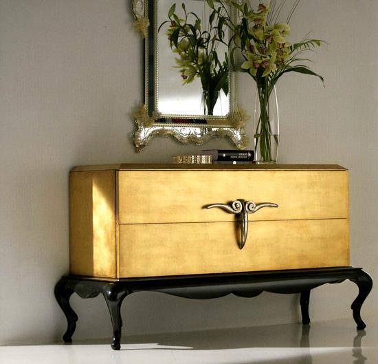 GOLD DRAWERS Luxury Goldleaf Chest of Drawers TAYLOR LLORENTE