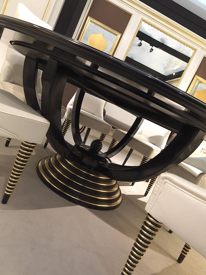 Luxury BLACK & GOLD Dining Table TAYLOR LLORENTE FURNITURE
