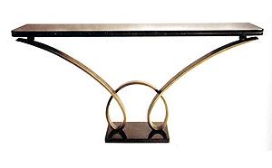 GOLD CONSOLE TABLE WALL MOUNTED