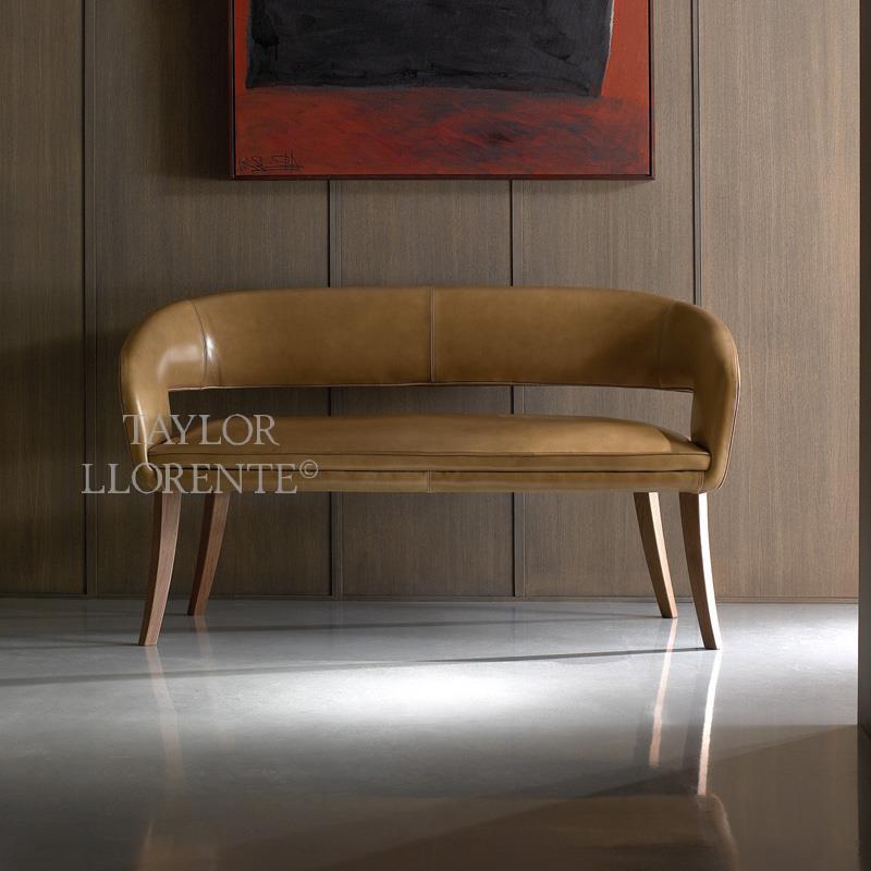 LUXURY LEATHER DINING BENCH TAYLOR LLORENTE FURNITURE