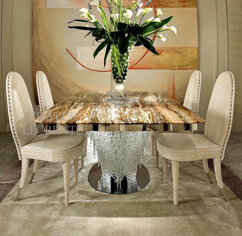 Luxury Dining Table ITALIAN MURANO GLASS TAYLOR