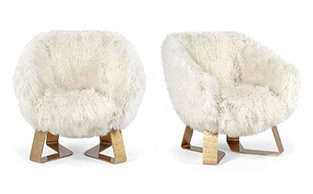 MONGOLIAN FUR ARMCHAIR