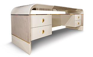 LACQUER & LEATHER DESK