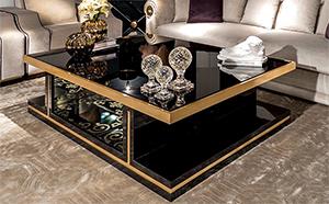 BLACK & GOLD COCKTAIL TABLE 
