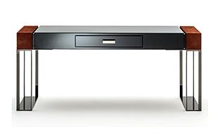 DESIGN BLACK LACQUER & BLACK NICKEL CONSOLE