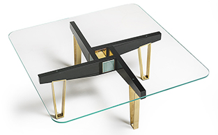 BRASS STRUCTURAL COFFEE TABLE