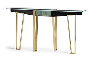 BRASS STRUCTURAL CONSOLE TABLE