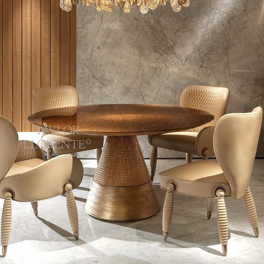 Luxury Dining Table - 3D Bronze Finish | TAYLOR LLORENTE FURNITURE