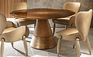 LUXURY DINING TABLE - 3D BRONZE FINISH