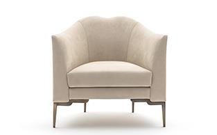 MODERN LUXURY ARMCHAIR WITH BRONZE LEGS