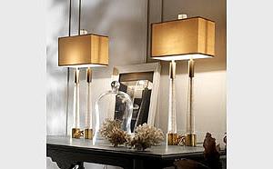 DOUBLE CRYSTAL TABLE LAMP