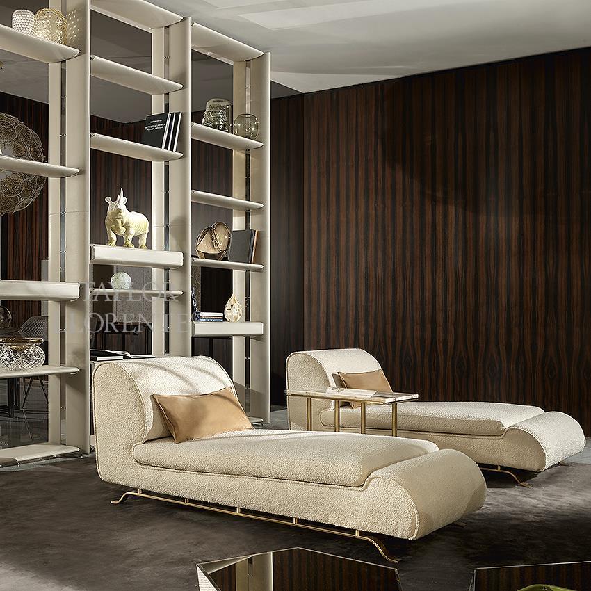 DESIGNER CHAISE LONGUE  Bronze Frame  TAYLOR LLORENTE FURNITURE