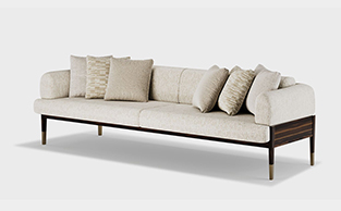 Modern Luxury Sofa with Macassar Ebony Frame