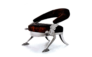 50% SALE Cast Aluminum Sculptural Armchair