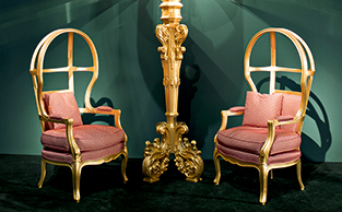 LUXURY GOLD LEAF PORTERS CHAIRS