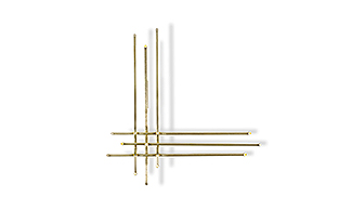 SCULPTURAL GOLD WALL LIGHT