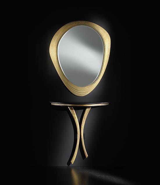 SCULPTURAL GOLD MIRROR - Asymmetric Mirror | TAYLOR LLORENTE FURNITURE