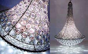 GIANT GLASS LENS CHANDELIER