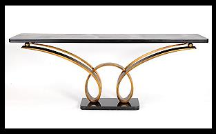 GOLD CONSOLE TABLE FREESTANDING