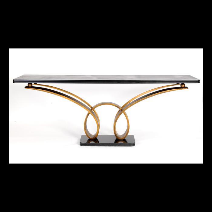 RARE DESIGNER Gold Console TAYLOR LLORENTE FURNITURE