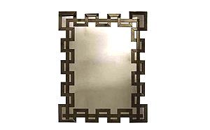 ART DECO STYLISED BRONZE MIRROR 