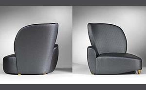 SCULPTURAL ASYMMETRICAL DESIGN ARMCHAIR