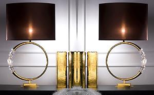 LUXURY BRONZE TABLE LAMP WITH SWAROVSKI CRYSTAL