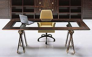 ARCHITECTURAL MACASSAR EBONY DESK 