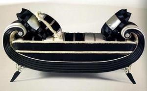BENCH DESIGN EBONY & SILVER