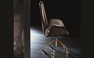 FO-BG TALL OFFICE ARMCHAIR WITH BRONZE SWIVEL BASE