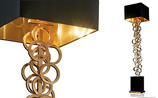 SCULPTURAL RINGS FLOOR LAMP