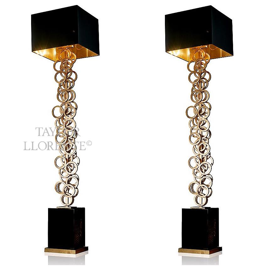 SCULPTURAL IRON RINGS DESIGNER FLOORLAMPS TAYLOR LLORENTE FURNITURE