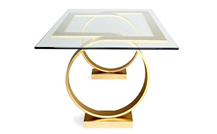 SCULPTURAL DINING TABLE - GOLD LEAF