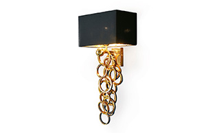 GOLD RINGS WALL LIGHT