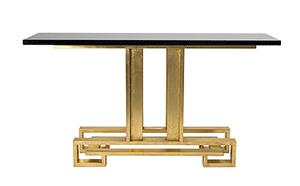 CONSOLE TABLE WITH GOLD LEAF 