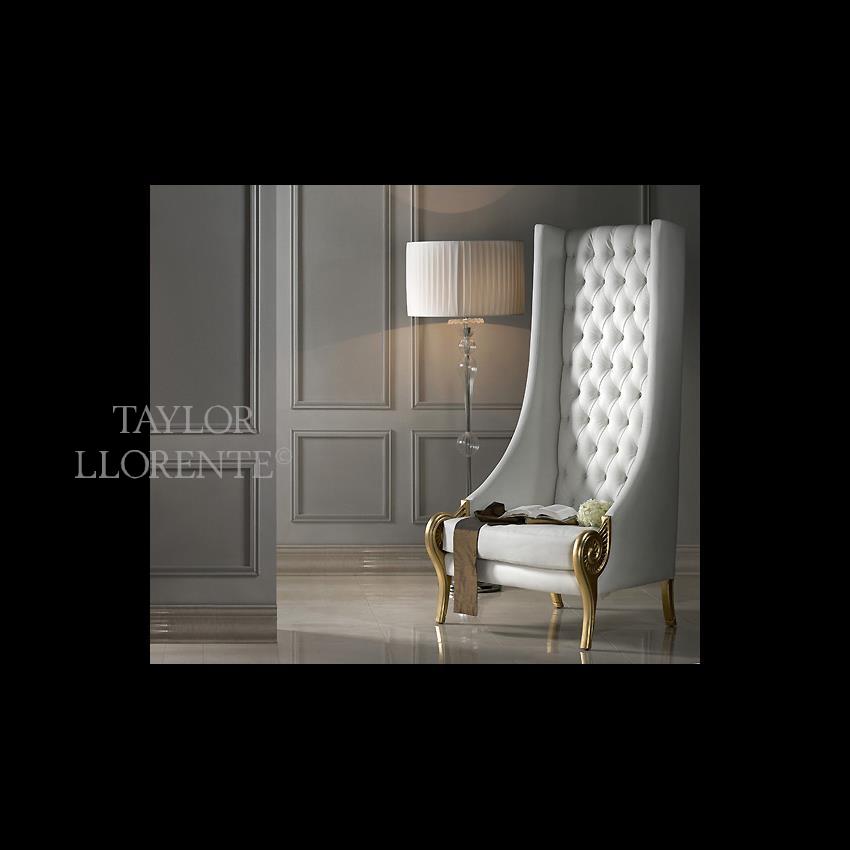 high back armchair