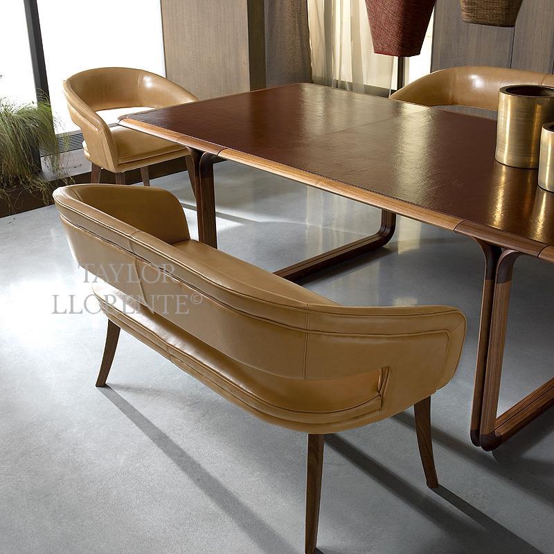 Luxury Leather Dining Bench Taylor, Dining Room Table With Leather Bench