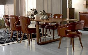 Designer Leather Dining Armchairs, Leather Armchair Dining Table