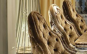 LUXURIOUS DEEP BUTTONED DINING CHAIRS 