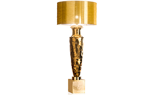 GOLD MAJOLICA TABLE LAMP