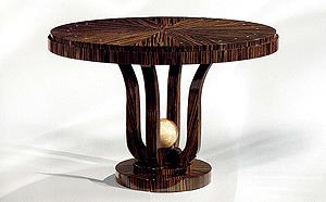 MACASSAR EBONY & ONYX ROUND TABLE