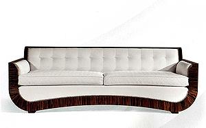 Macassar Ebony Wood Sofa