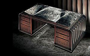 SOLID MACASSAR EBONY DESK 
